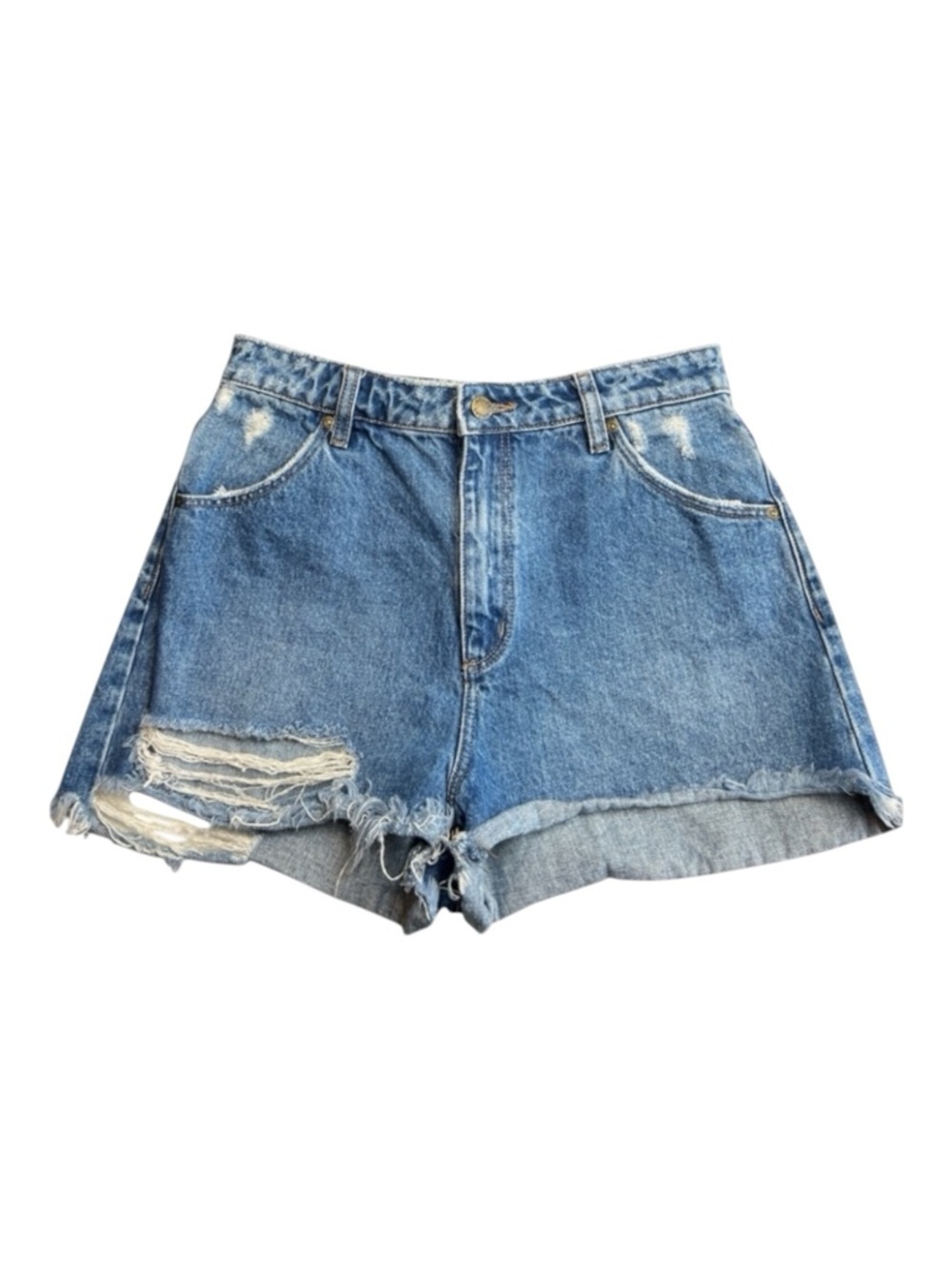 Rolla's Duster’s high-rise distressed denim shorts SZ 28